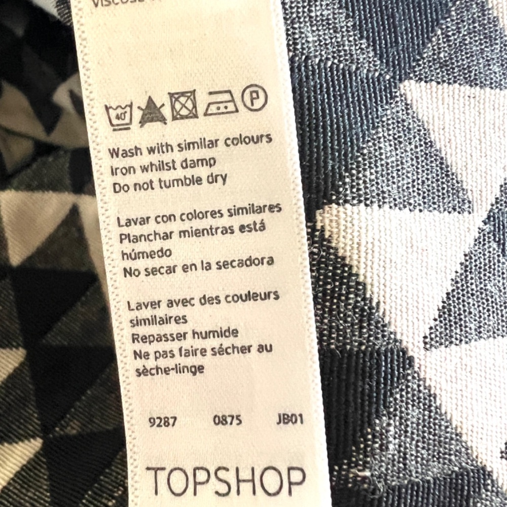 Topshop Blurred Jacquard A-Line Dress Size 2 - Picture 13 of 14